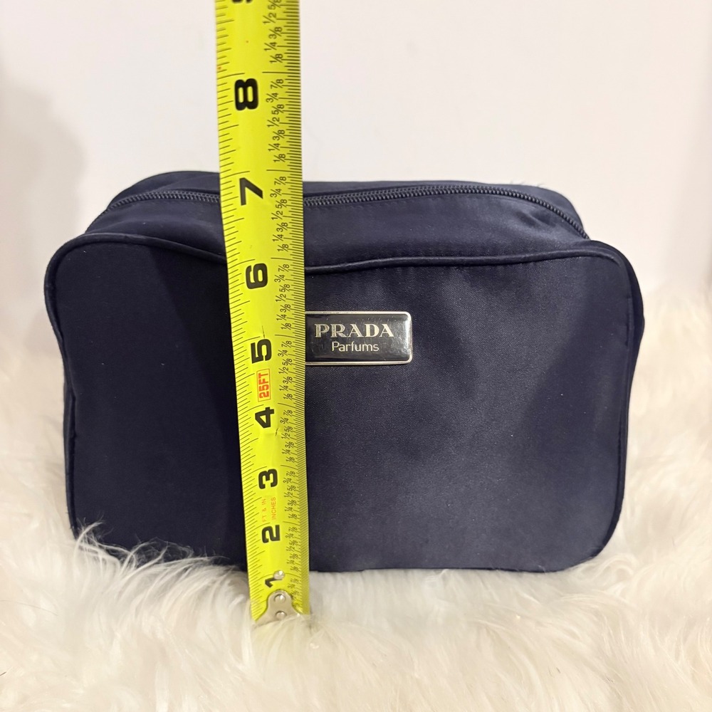 Prada Parfums Navy Blue Nylon Toiletry Cosmetic Makeup Bag - Picture 11 of 13